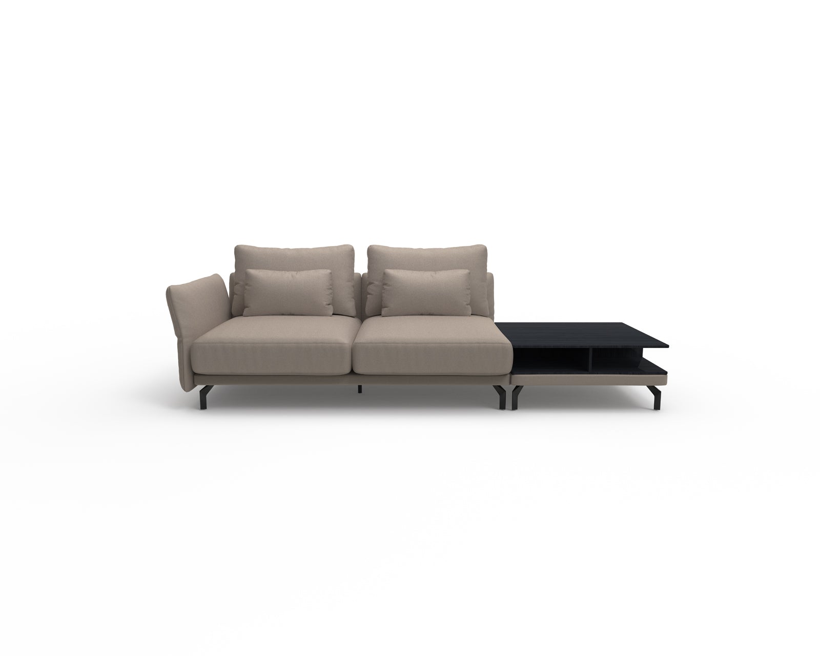 Seagull 2 Seater Sofa with Shelf Table (Right)
